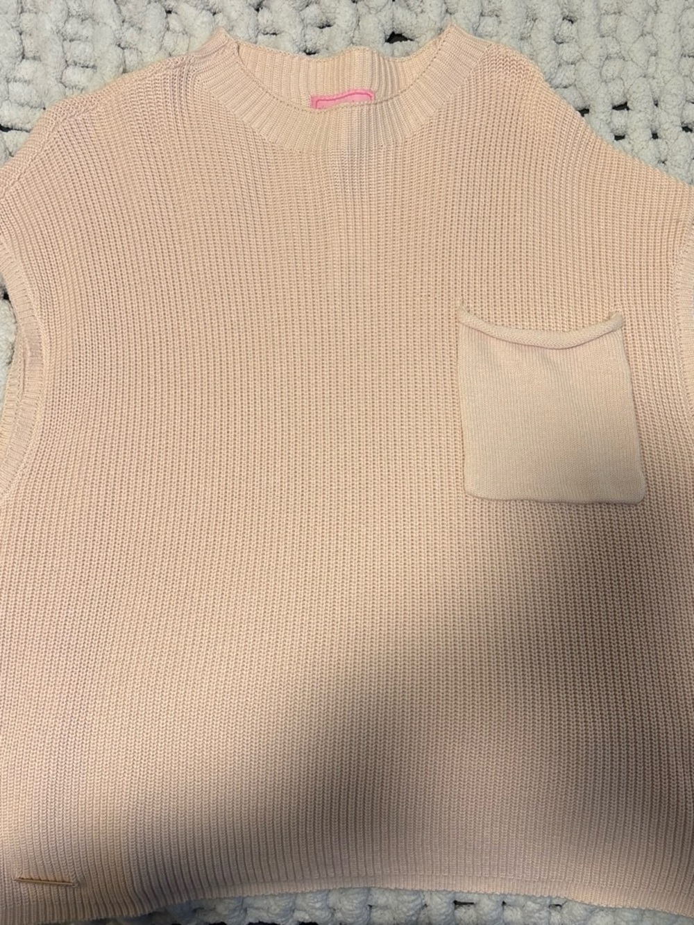 Simply Southern Pale Pink Short Sleeve Knit Tee with Chest Pocket